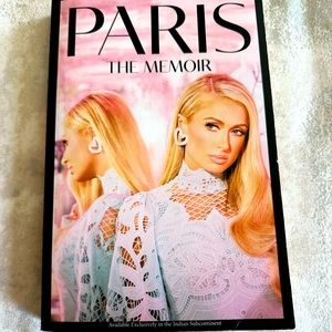 Paris Hilton Memoir with Pink and White Cover